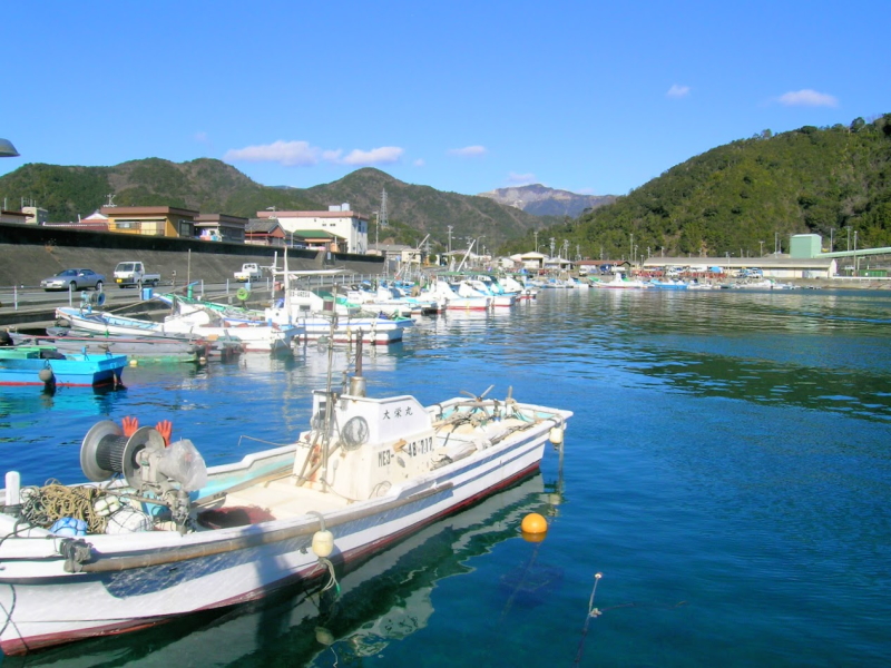 神前浦漁港の風景